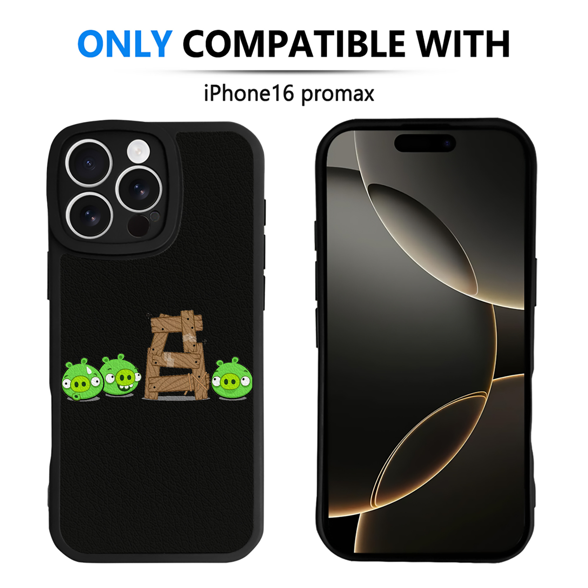 （画像用） Angry Birds アングリーバード 【iPhone 16シリーズ対応】シリコンスマホケース（レザー調） 材質：シリコン